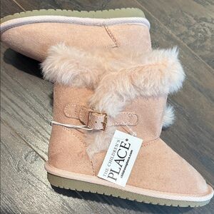 The Children's Place Blush Furry Kids Boots